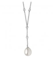 Collana Comete Donna in Oro bianco Perla GLP352 - GLP352